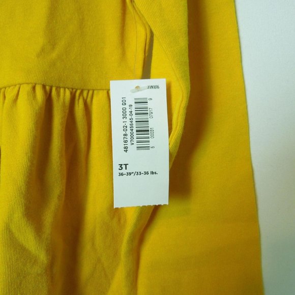 Fit & Flare Solid Yellow Long Sleeve 12-18M to 5T - Picture 9 of 13